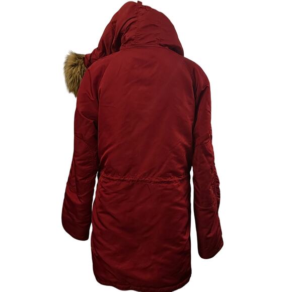 Alpha Industries Women's N-3B Parka, Commander Red, Size Medium - Picture 7 of 11